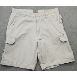 Khakis by Arrow‎ Shorts Mens 34W Tan Classic Fit Casual Comfortable Cargo Pocket